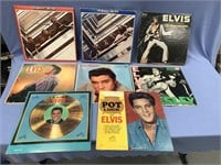 Lot of 8 assorted records, Elvis and the beatless