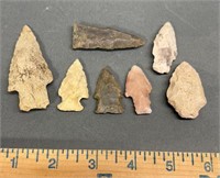 Indian Artifacts 7 Arrowheads