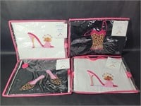 Zazenda Shoe Bags White Black Pink