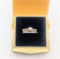 10k Vintage Diamond Wedding Set in Vintage Box