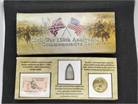 Civil War 150th anniversary bullet, stamp and
