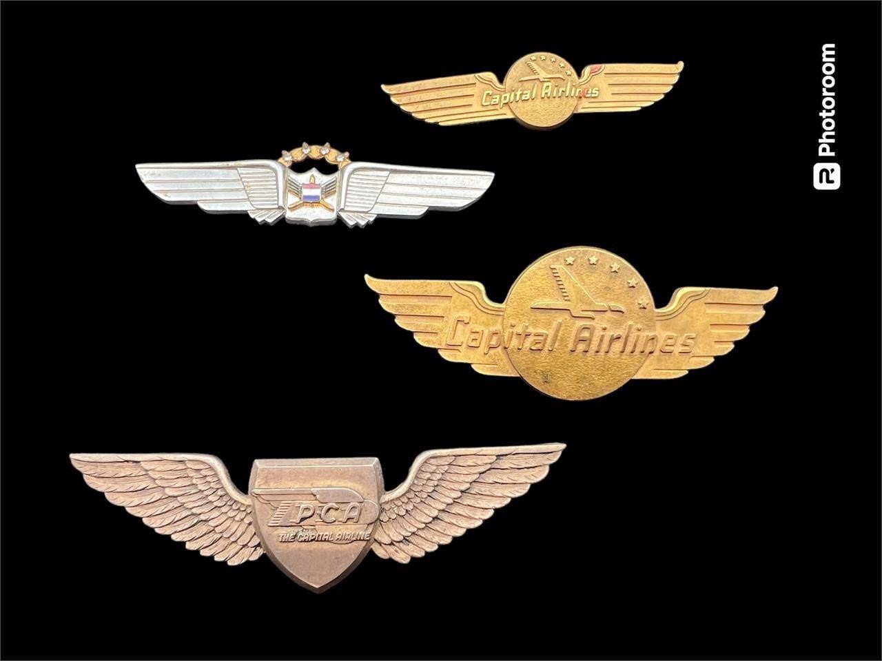 Vintage Pilot pins capital airlines