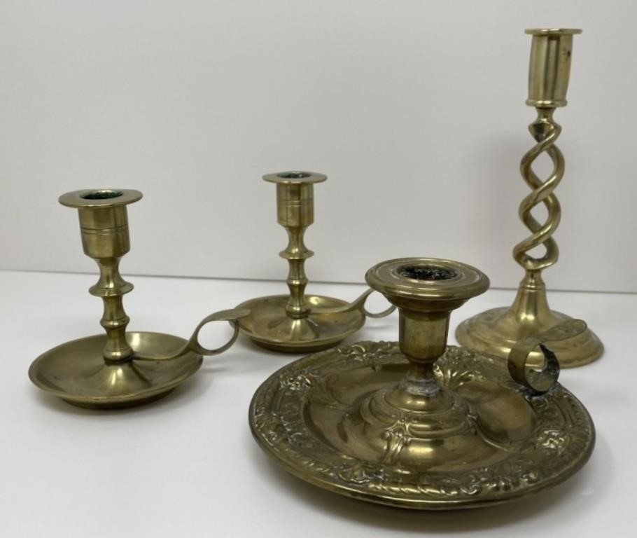 Vintage Brass Candleholders