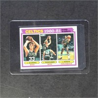 Larry Bird 3 Basketball cards with no creases and