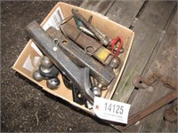 box of hitches & hitch pins