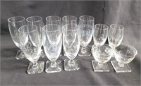 Group of water goblets, etc., monogrammed "R"