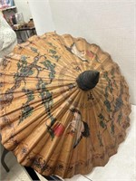 Floral Bird Vintage Folding Paper Bamboo Umbrella