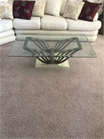 Glass and metal coffee table #19