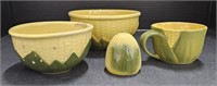 (O) Shawnee Corn King Mixing Bowls, Cups, And