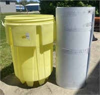 95 Gallon Rolling Salvage Drum (30x45in) and