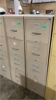 2–4 drawer tan file cabinets, may have some rust
