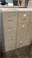 2-4 drawer tan file cabinet, may have some rust
