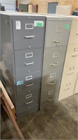 2 Gray file cabinets, may have some rust