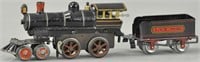 IVES FOUR BAND NO. 25 LOCOMOTIVE AND TENDER