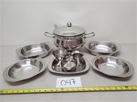 Vintage Stainless Serving Dishes (No Ship)