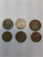 COLLECTORS LOT 6 PC WORLD COINS
