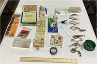 Fishing lures & wire leaders lot