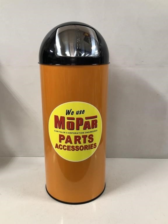 NEW IN BOX MOPAR METAL GARBAGE CAN