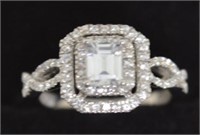 Brilliant White Sapphire Wedding Ring