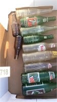 Assortment of vintage pop bottles