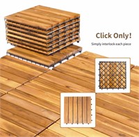 Retail$150 Acacia  Interlocking Patio Deck Tile