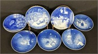 Seven Copenhagen Porcelain Plates
