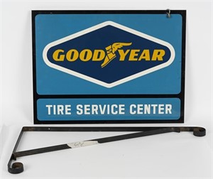 DST GOOD YEAR TIRE SERVICE SIGN w/ HANGER