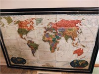 Framed Nat. Geo. Map