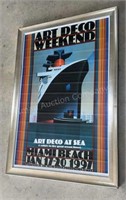 1997 Art Deco Poster Size Advertisement Miami