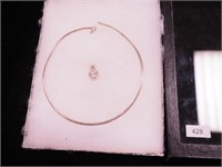 A sterling Omega choker and a sterling and CZ