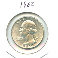 1962 Silver Washington Quarter