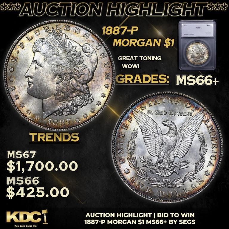 ***Auction Highlight*** 1887-p Morgan Dollar 1 Gra