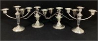 (4) Weighted Sterling (3) Candle Candelabras