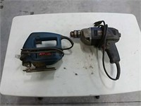 Electric Ryobi jig saw, Craftsman 1/2" Drill