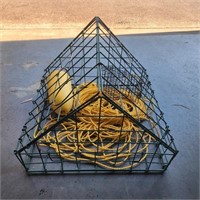 Triangle Crab Pot w/Rope & Buoy