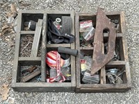 Antique toolboxes/contents