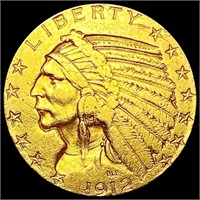 1912 $5 Gold Half Eagle CLOSELY UNCIRCULATED