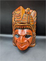 Vintage Hand Carved Mexican Wooden Mask