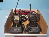 2 Kenwood UHF Hand Held Radios w/ Chargers & Mic's