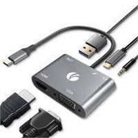 Vcom USB C Hub  5-in-1 Type C to 4K Hdmi