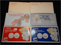 1971, 1974, 1994, 1998, 2004 Mint Sets