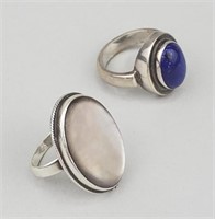 Silver Tone Gemstone Rings.