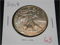 2018 Am. Silver Eagle $1 UNC.