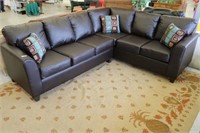 New 2 pc Leather Sectional