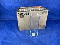 Flare Top Vases, Qty: 6, 9 1/8"T