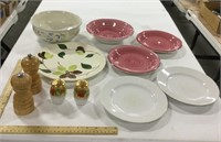 Lot of dishes w/ S&P shakers