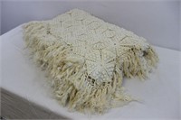 Vintage Hand Made Crochet Throw