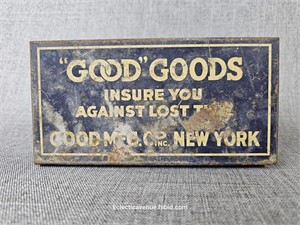 Vintage Good Manufacturing Tin Box