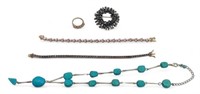 Lot: Mixed Jewelry -10K, Sterling, Turquoise, CZ.