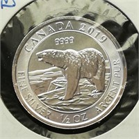 2019 CANADA $2 SILVER COIN POLAR BEAR